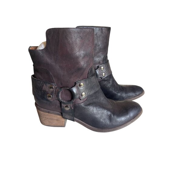 Donald J. Pliner Dasha Moto Leather Biker Boots Leather Made in Italy - Picture 1 of 12